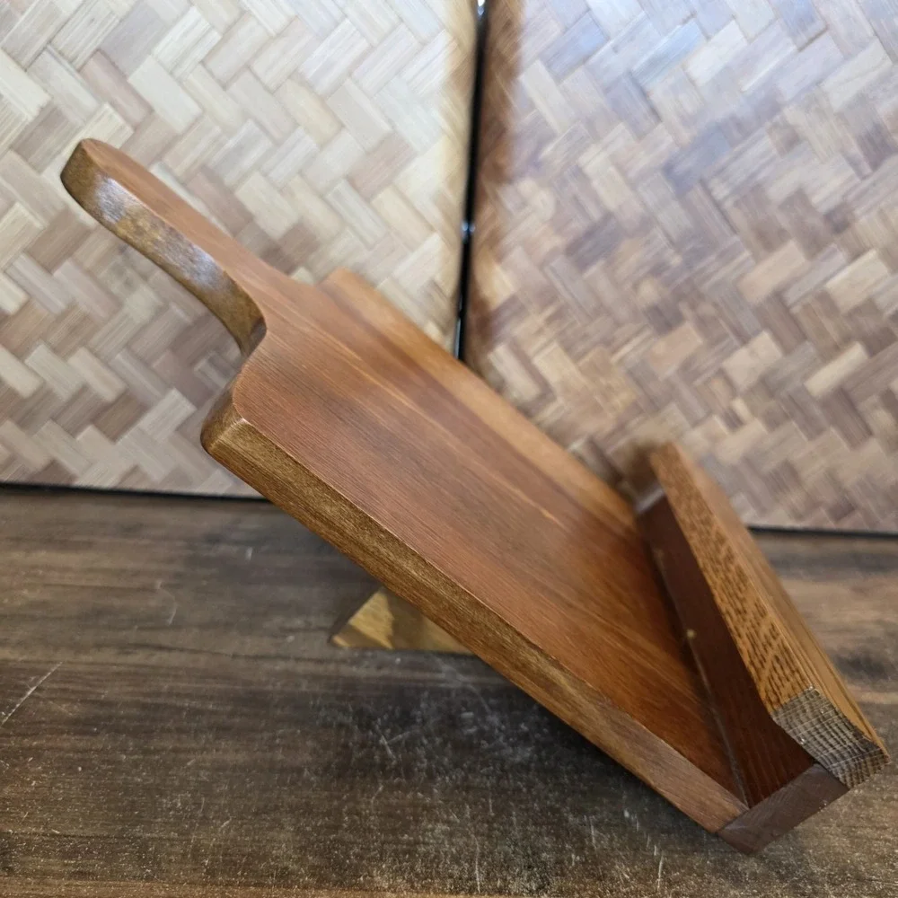 Wood Cutting Board Easel Cook Book Stand Picture Stand Farm Decor 14